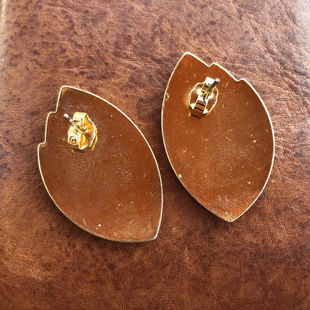 90s Enamel Waterfall Earrings - Picture 3 of 3